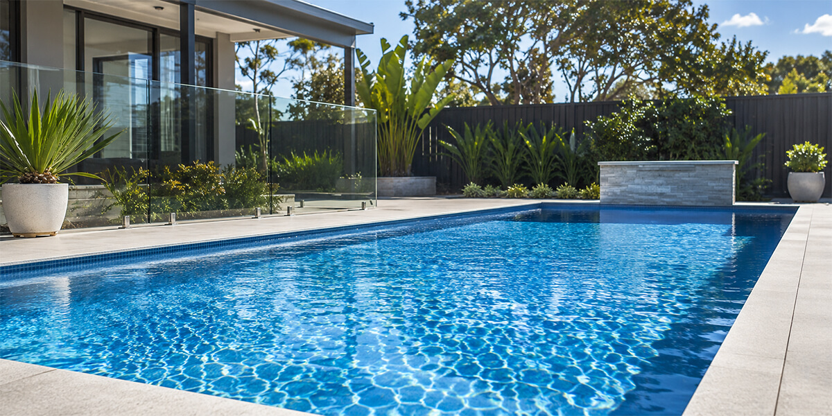 Clear Australian backyard pool after correct salt cell maintenance
